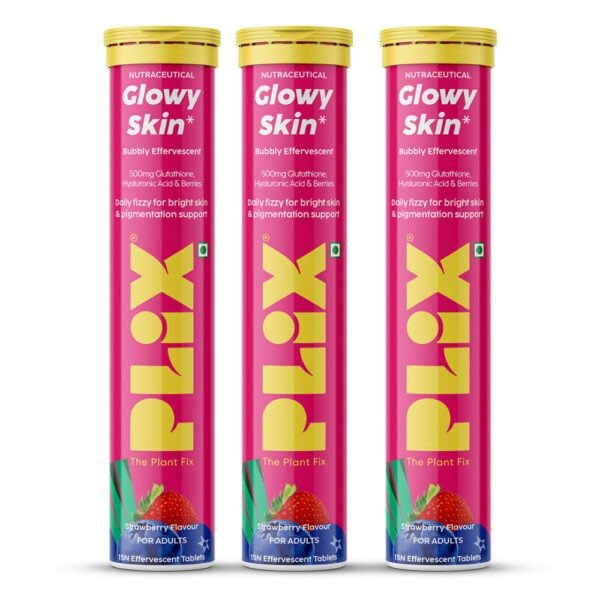 Plix Glutathione Skin Glow 45 Effervescent Tablet 500mg for Clear & Youthful Skin