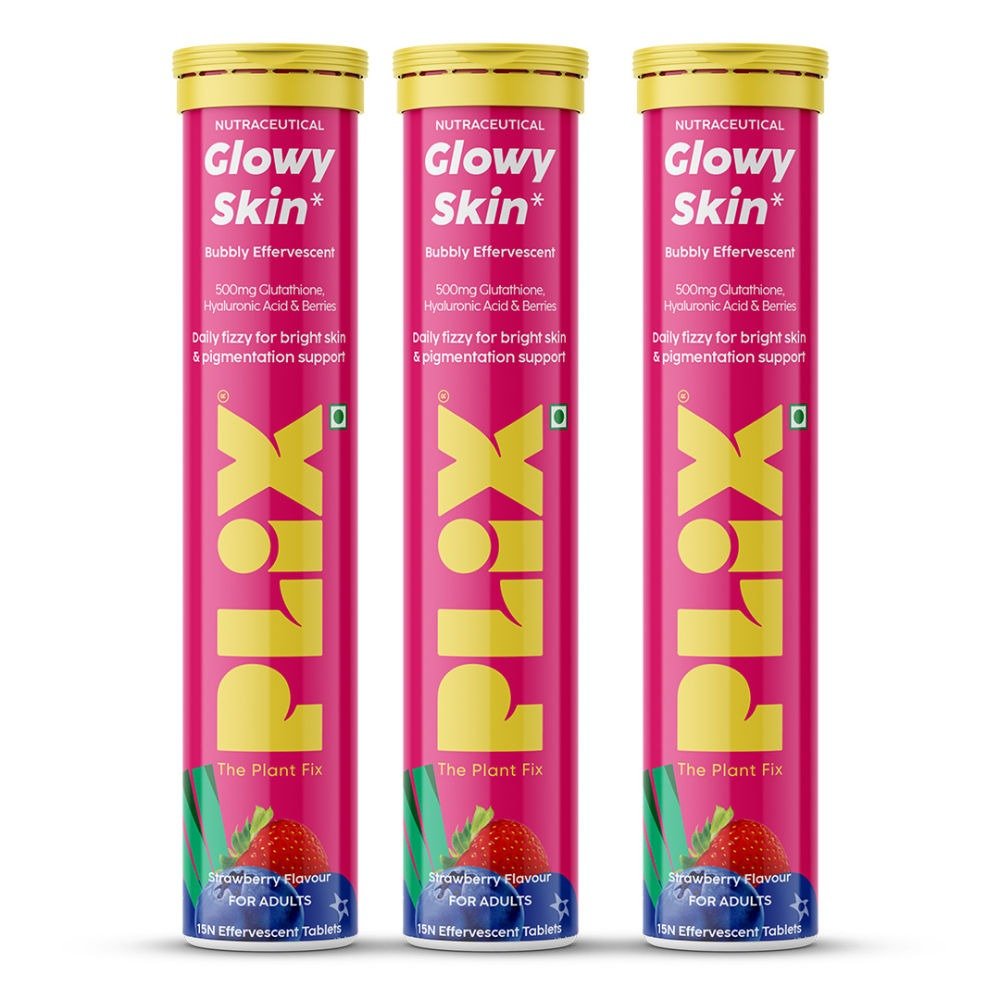 Plix Glutathione Skin Glow 45 Effervescent Tablet 500mg for Clear & Youthful Skin