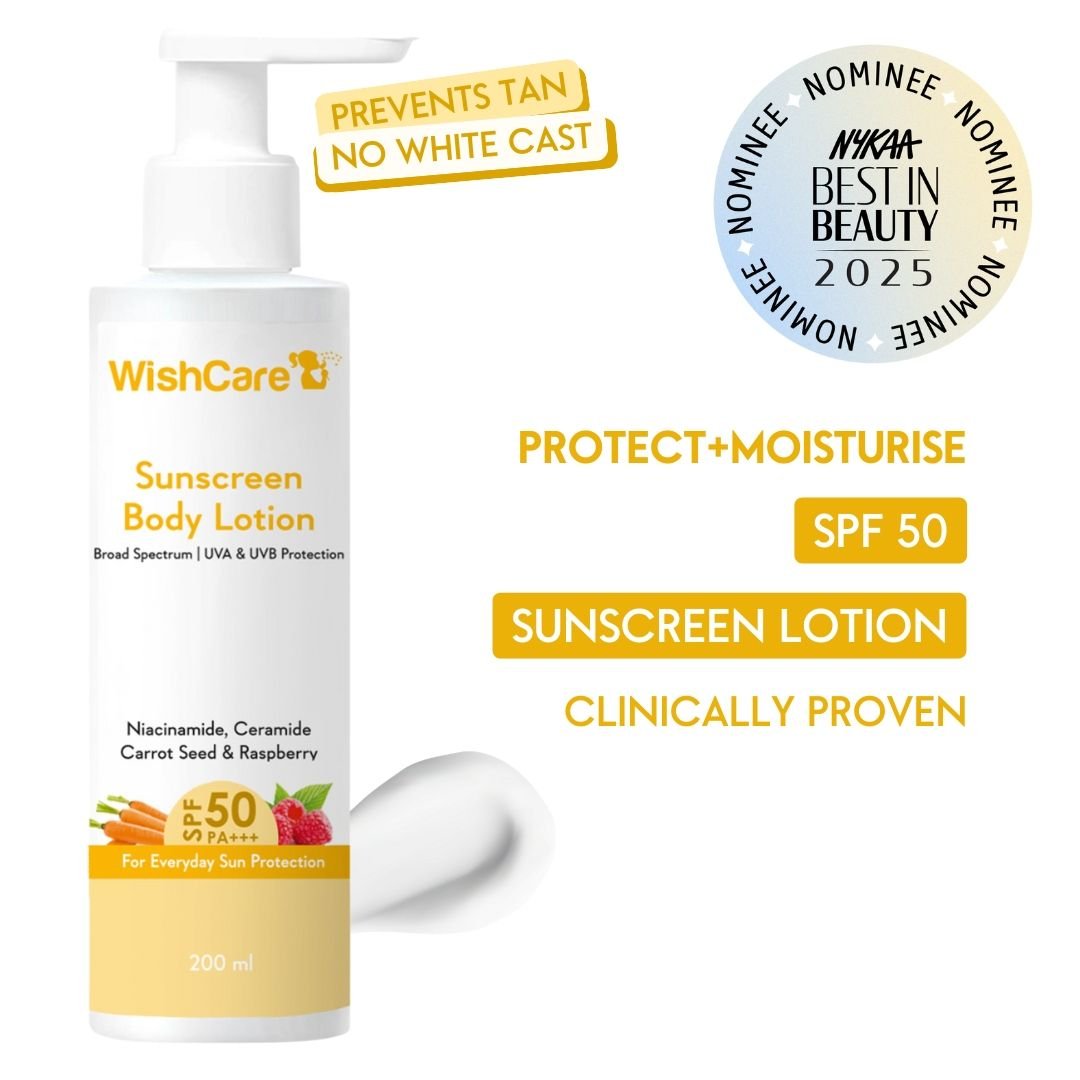 Wishcare Sunscreen Body Lotion SPF 50 Broad Spectrum PA+++ UVA & UVB Protection - Body Sunscreen